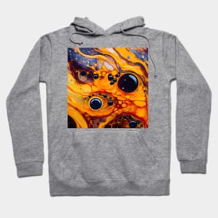 Golden Fluid Art Abstract Hoodie